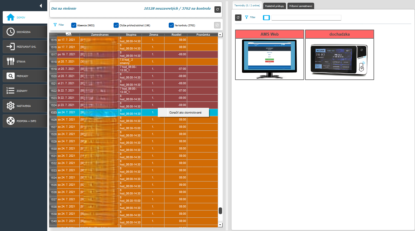 Dni na riešenie skontrolované
