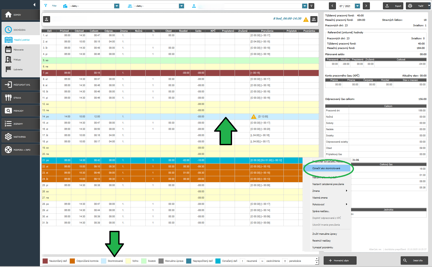 Označenie ako skontrolované