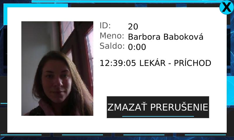 Potvrdenie zápisu prerušenia Lekár - Príchod na termináli STL.one