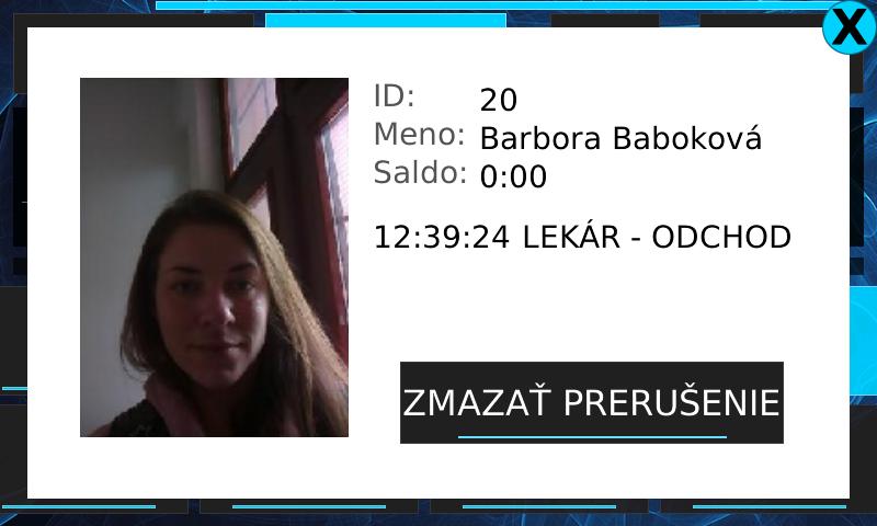 Hlásenie o zápise prerušenia Lekár - Odchod na termináli STL.one