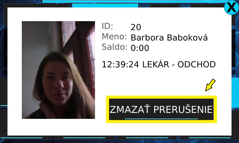 Zmazať prerušenie na termináli STL.one
