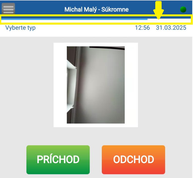 Časová os na zmenu zápisu na tablete