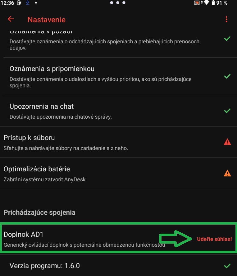 Plugin AD1 - udeľte súhlas
