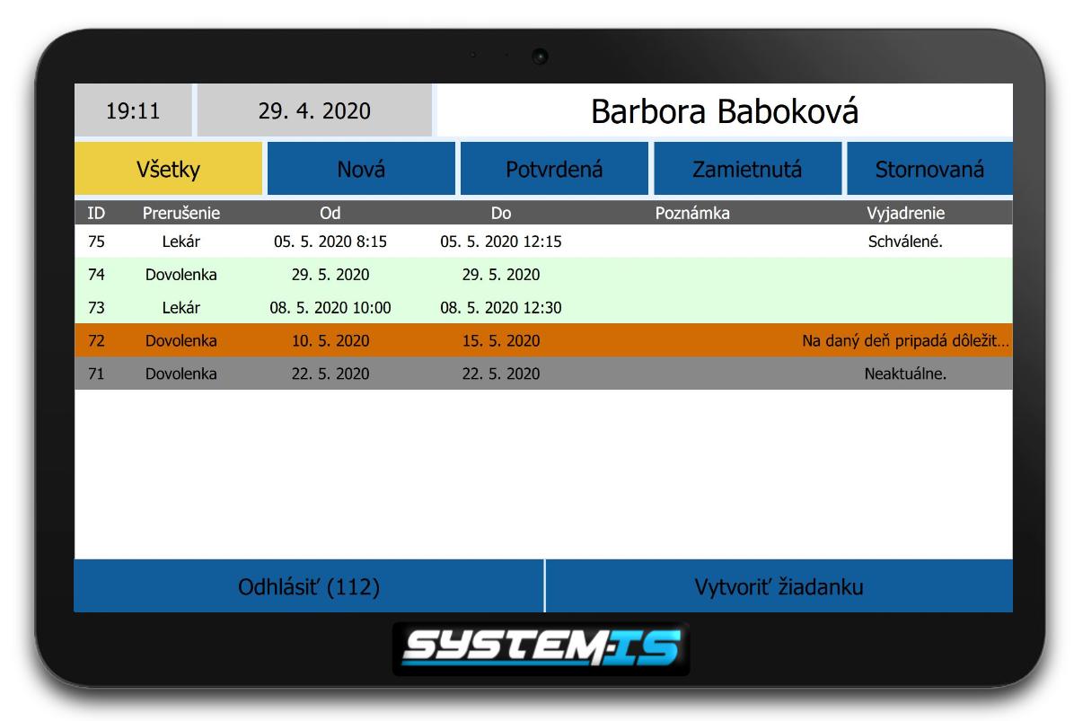 Kiosk - žiadanky - spracovanie