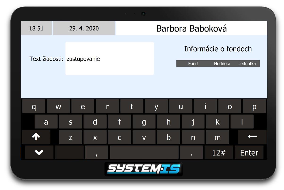 Kiosk - žiadanky - poznámka