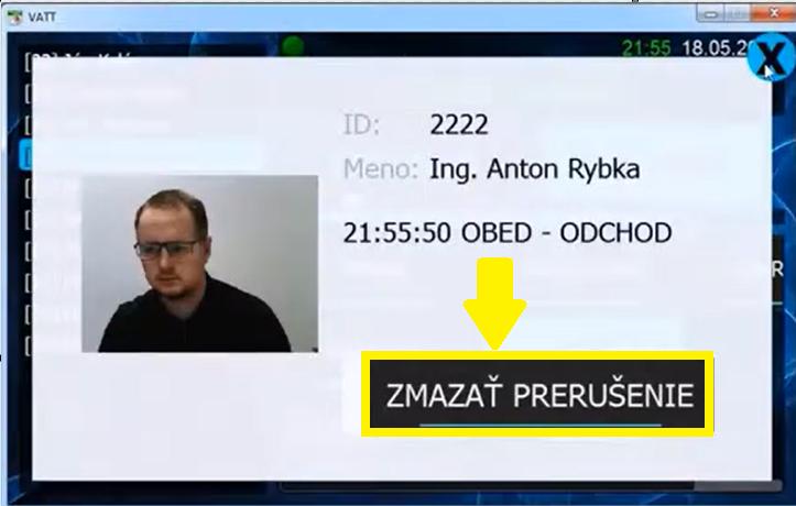 Zmazať prerušenie na VATT