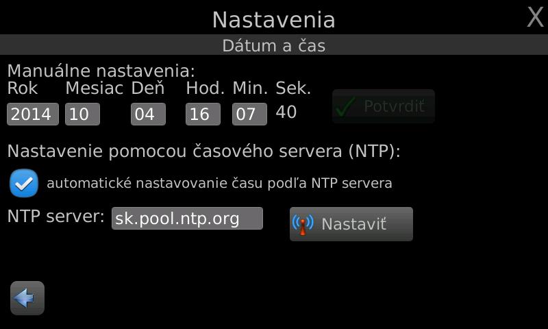 ATT-990 - nastavenia - Dátum a čas