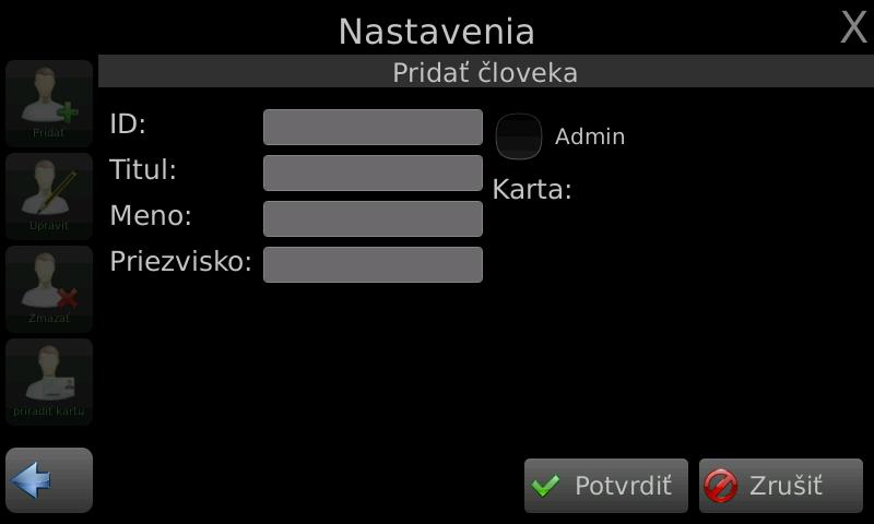 ATT-990 - nastavenia - Ľudia - pridať človeka