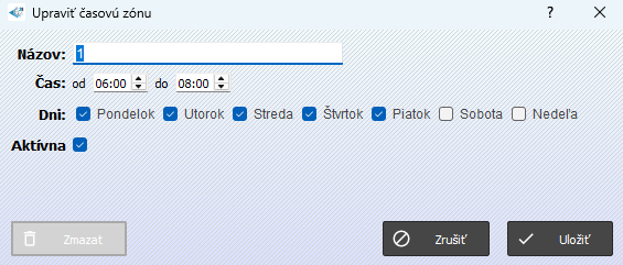 Definovanie časovej zóny