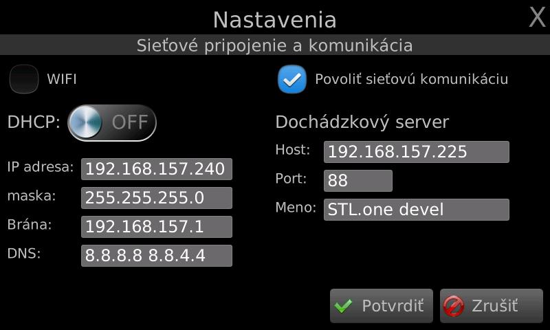 Sieťové pripojenie a komunikácia STL.one