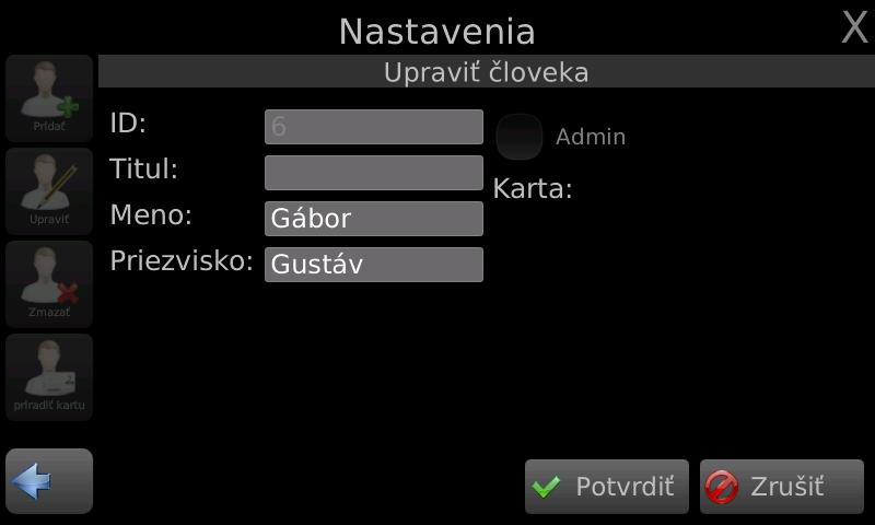 Nastavenia ľudia STL.one