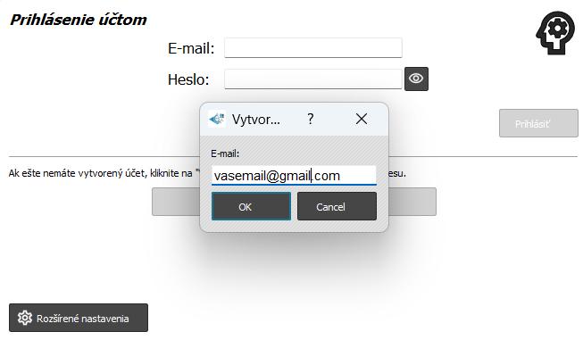 zadanie e-mailovej adresy