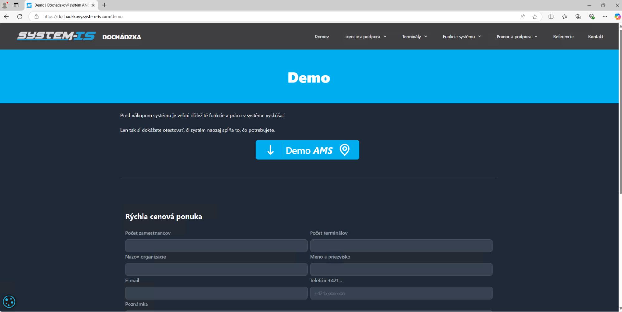 stiahnutie Demo Inštalácie