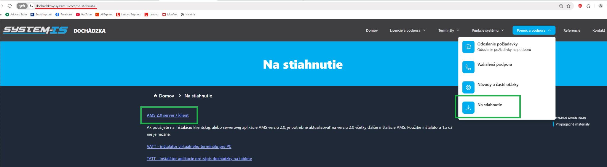 stiahnutie Inštalácie