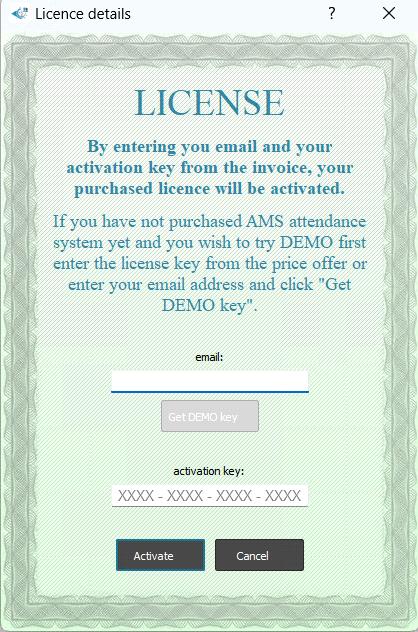 Licencia - zadanie licenčného čísla