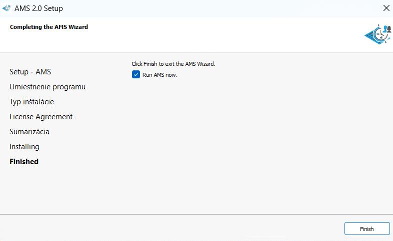 dokončenie inštalácie
