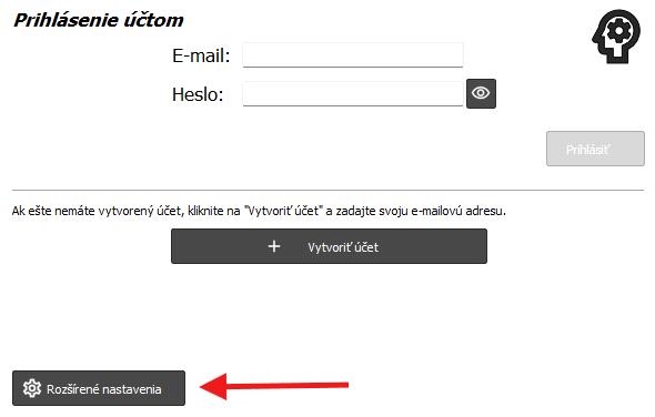 rošírené nastavenia