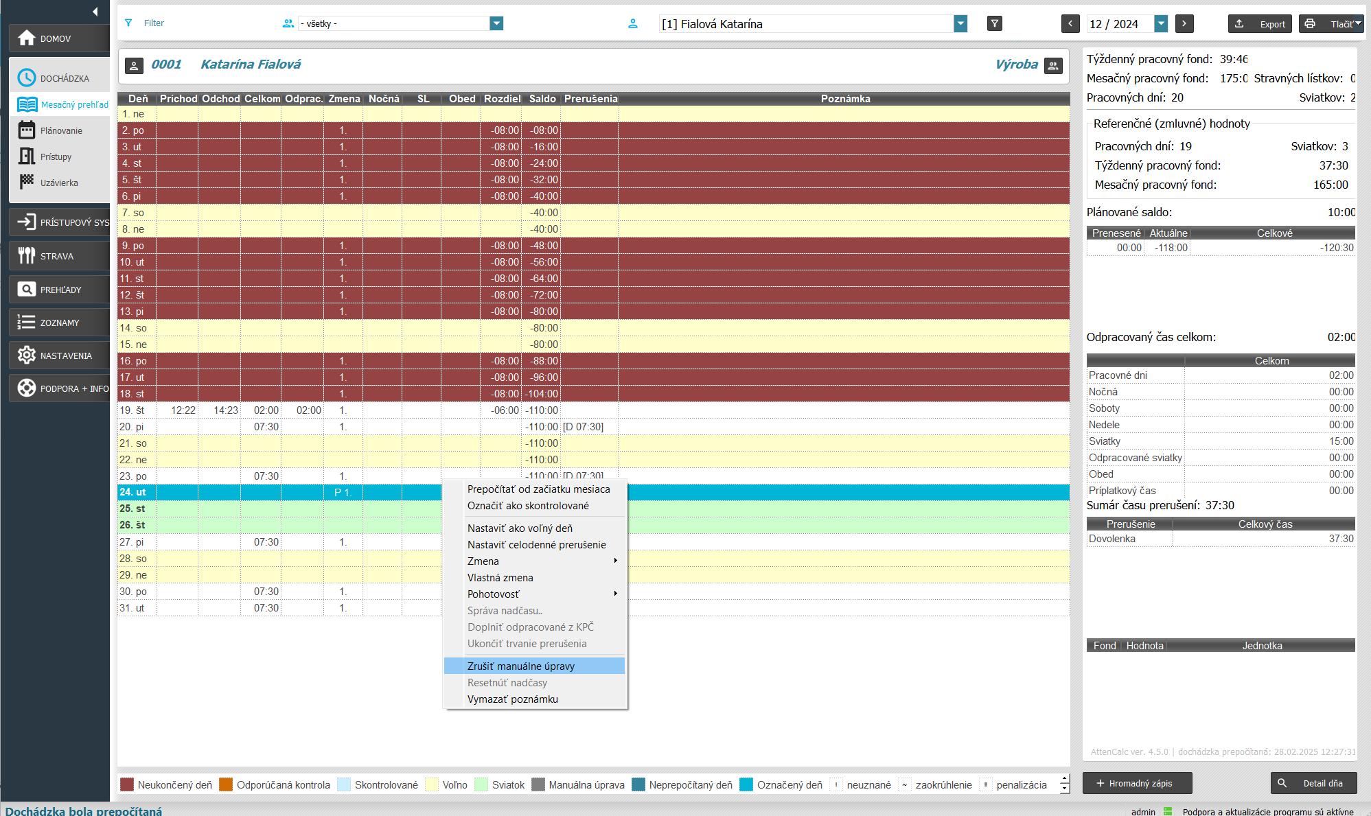 Zrušiť manuálne úpravy