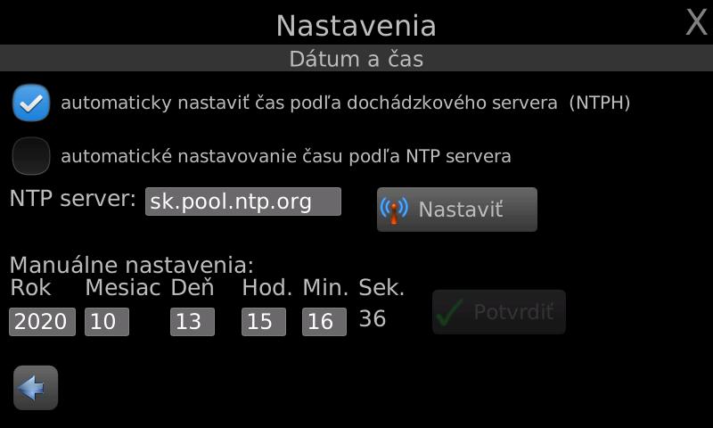 STL.one - Automatické nastavenie času