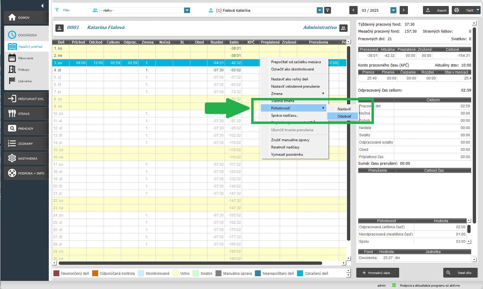 Pohotovosť v mesačnom prehľade - zrušenie pohotovosti