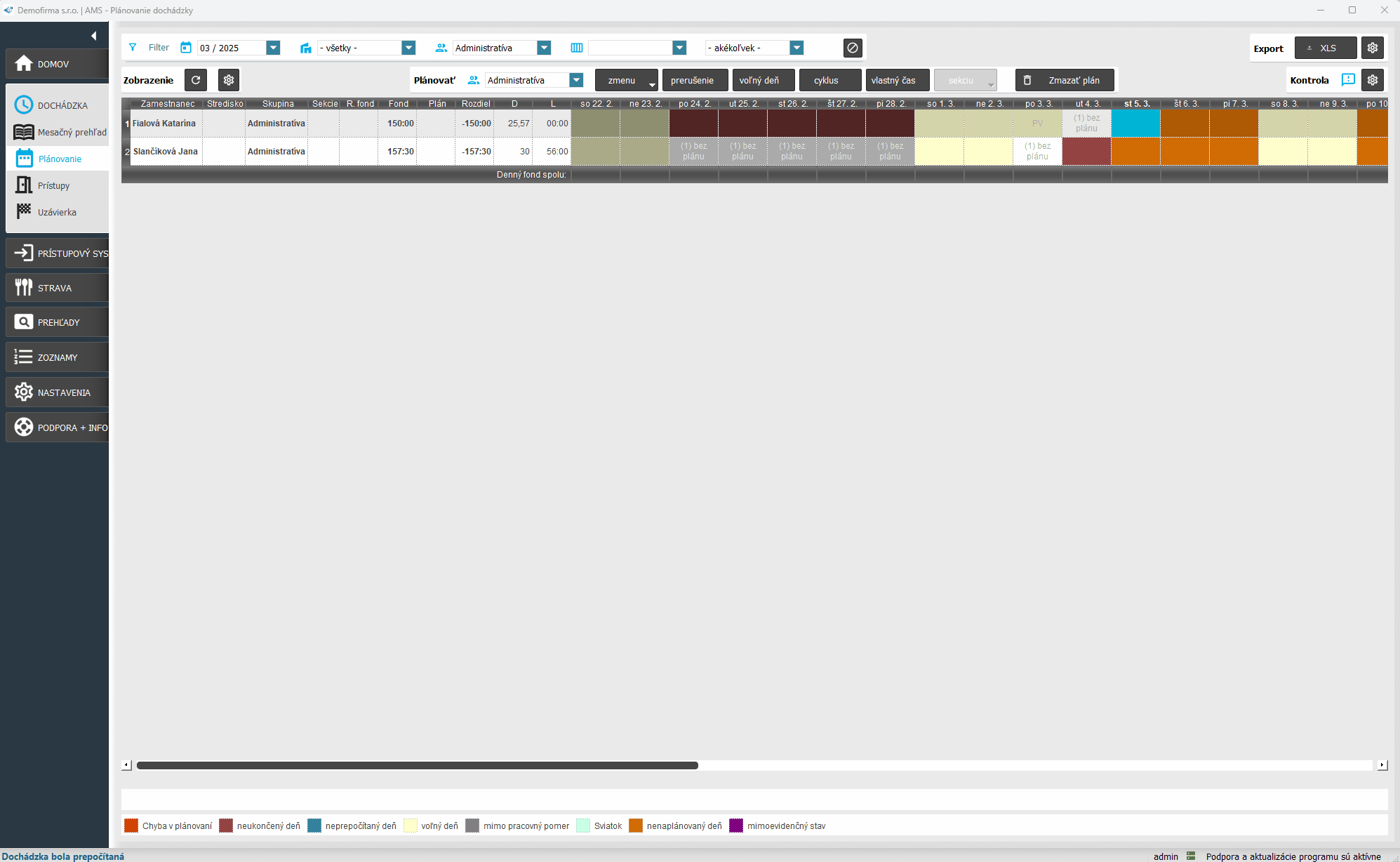 Plánovanie - Plánovanie podľa vlastného času