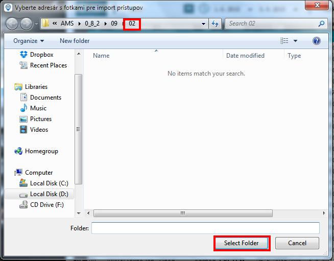 Modul Prístupy - import - uloženie súboru