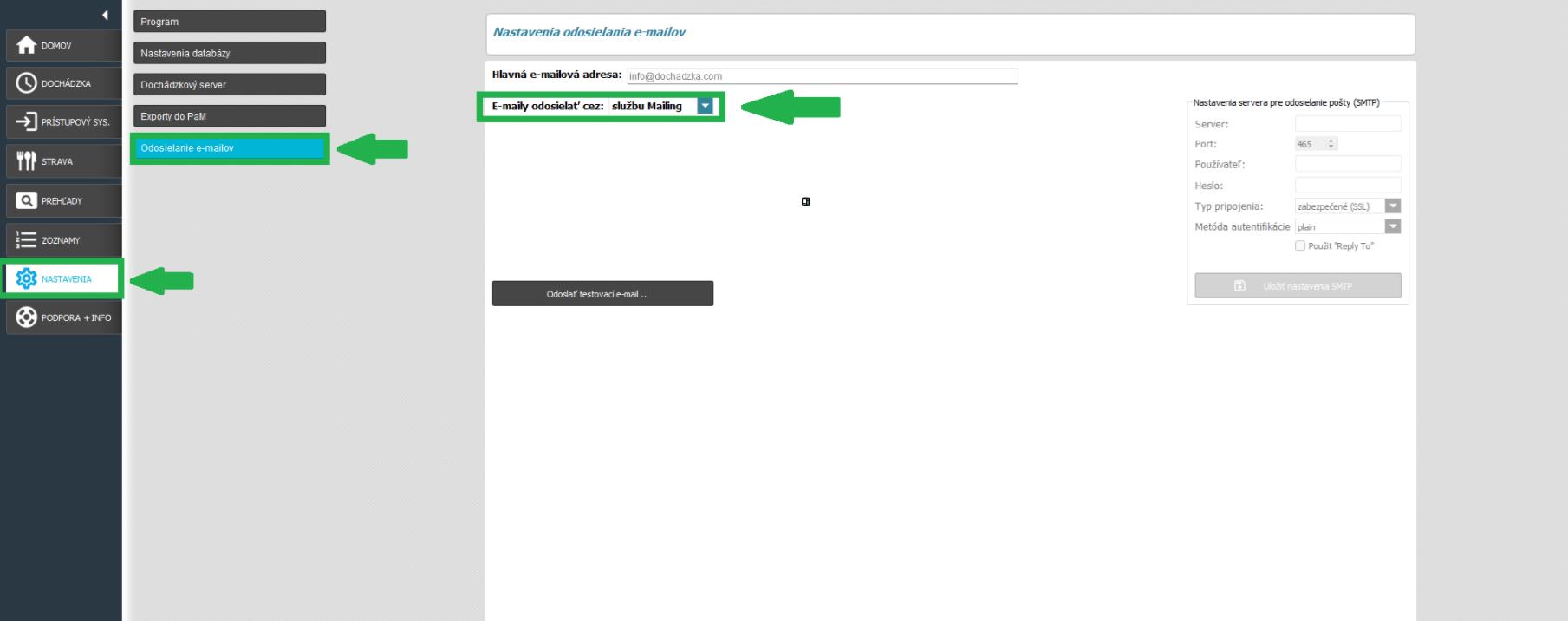 Natavenia - Odosielanie e-mailov - Mailling