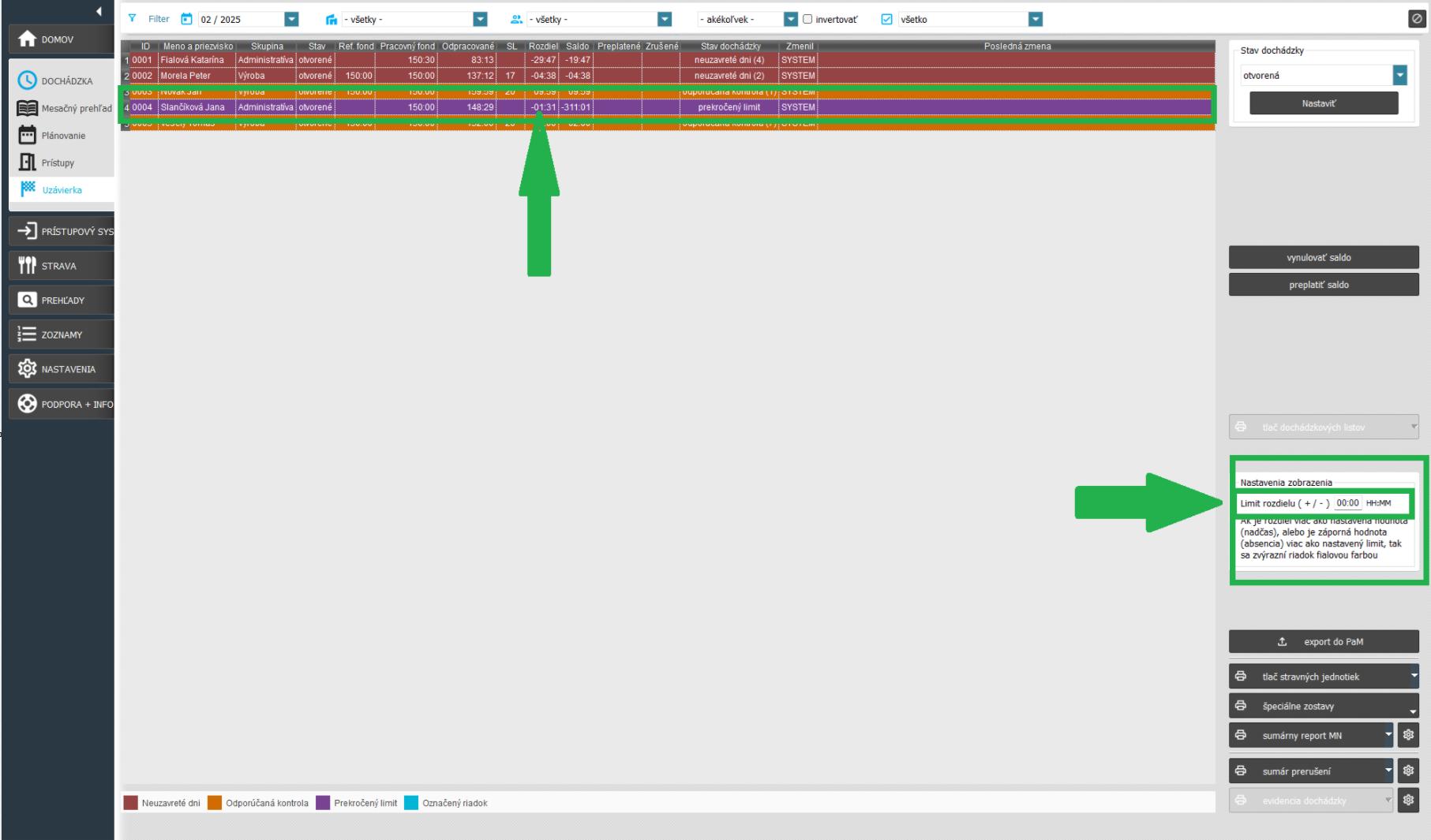 ukážka limitu rozdielu