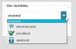 Uzávierka - nastavenie stavu dochádzky