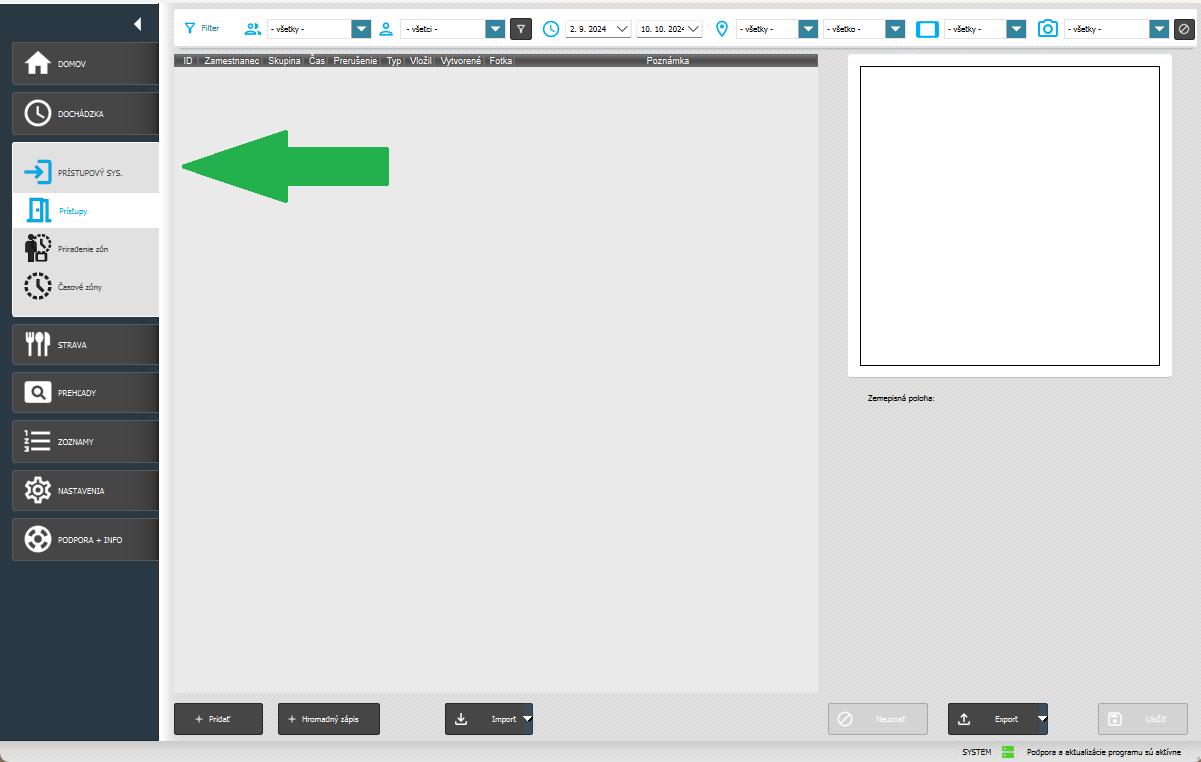 Prístupový systém v AMS
