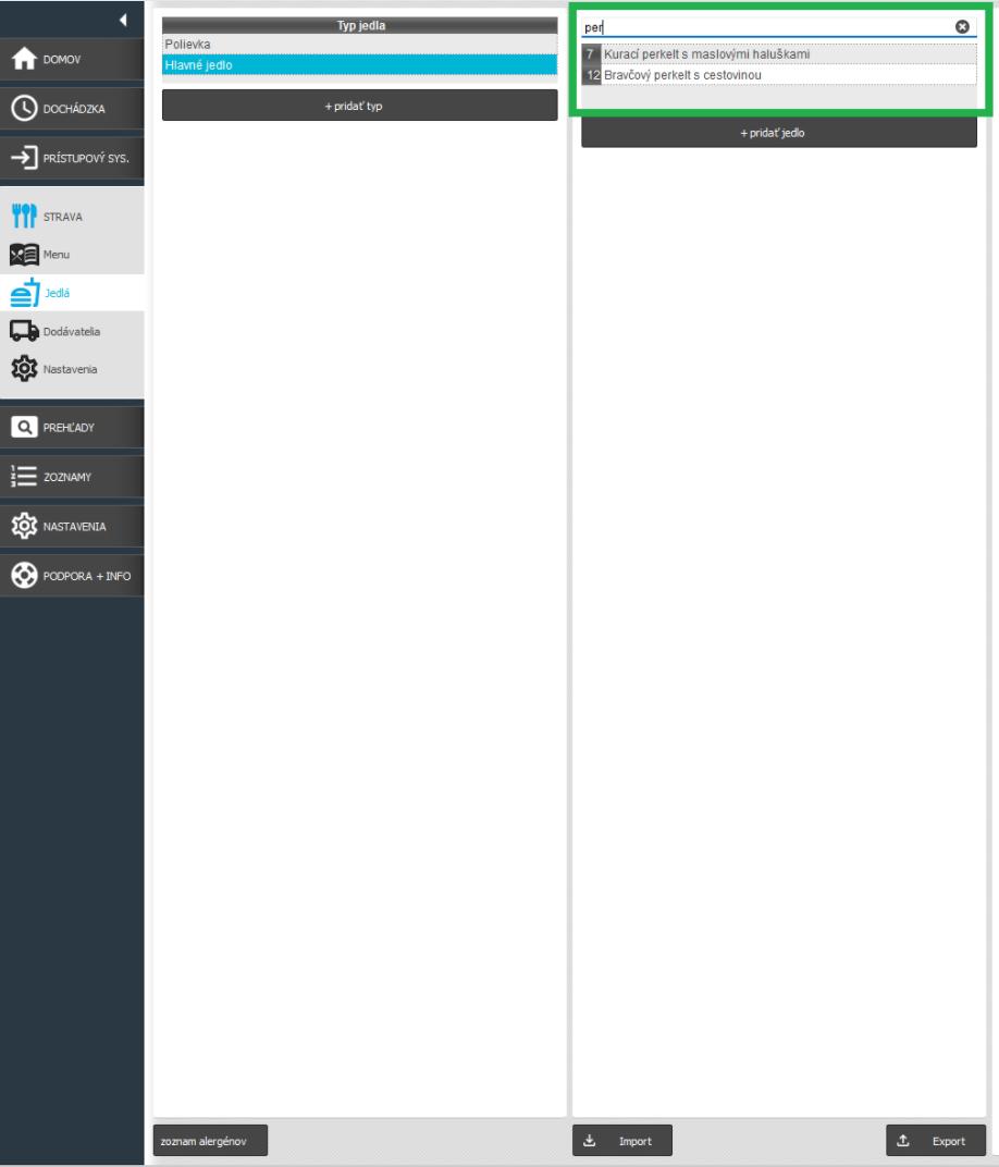 Strava - Jedlá - Druh jedla - úprava