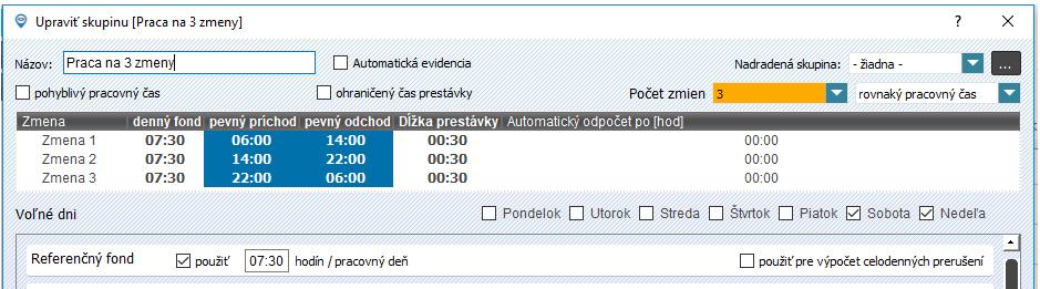 Správne nastavenie poradia zmien