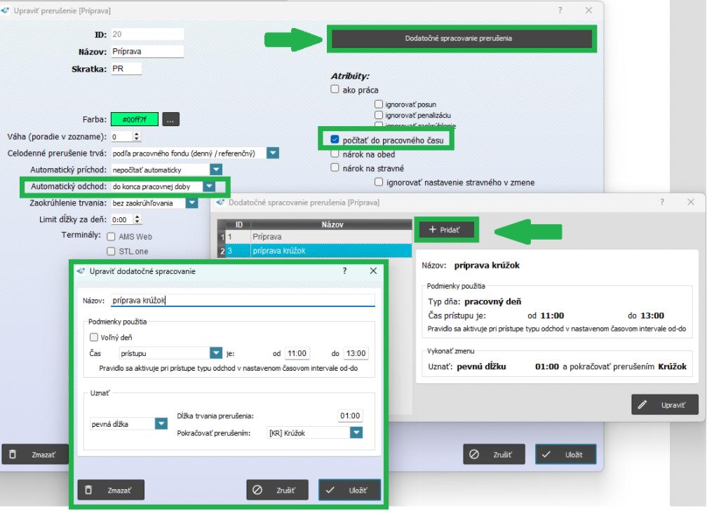 Príprava krúžok- čas prístupu + uznať pevnú dĺžku