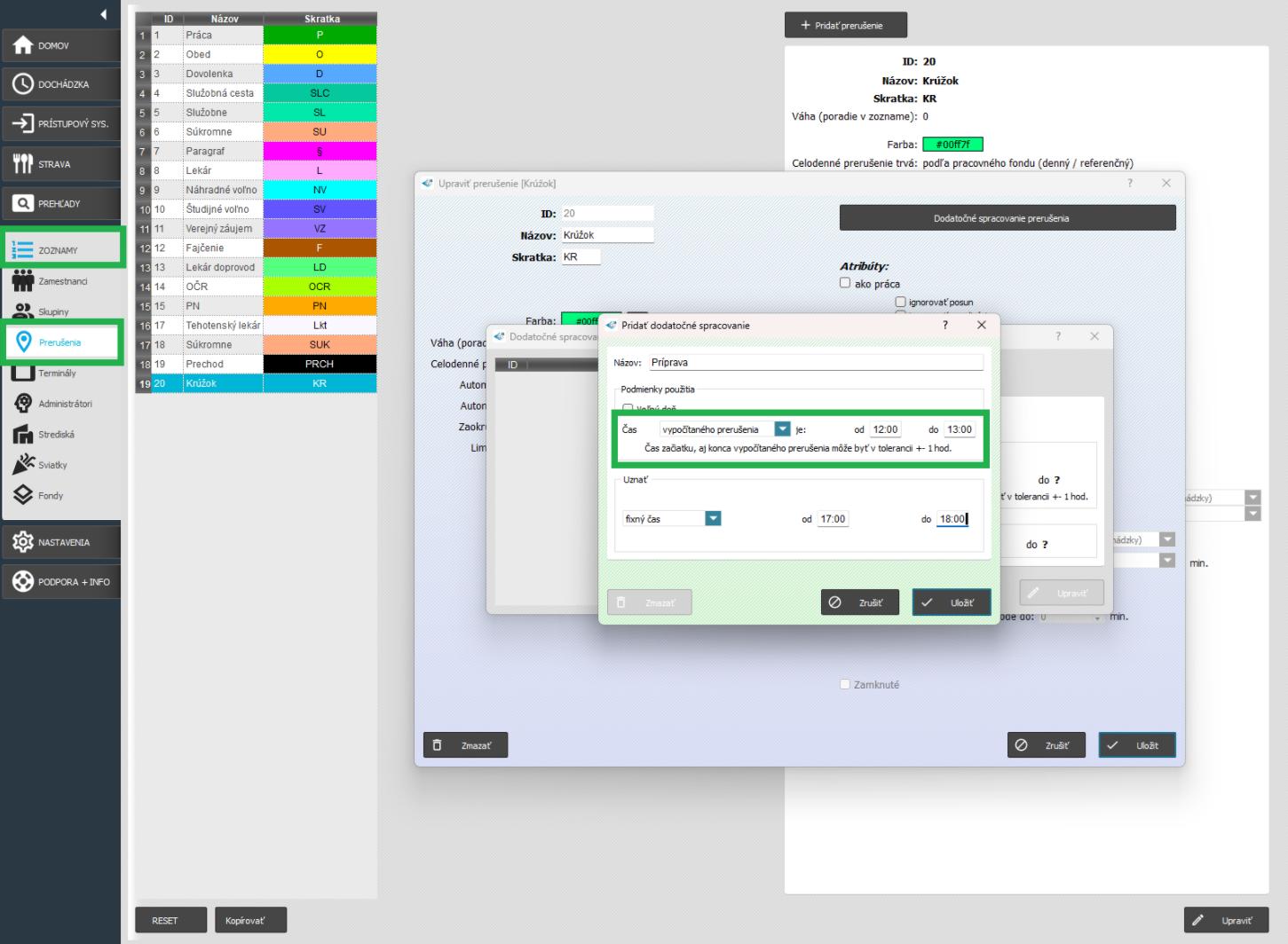 Prerušenie - Nastavenie času vypočítaného prerušenia
