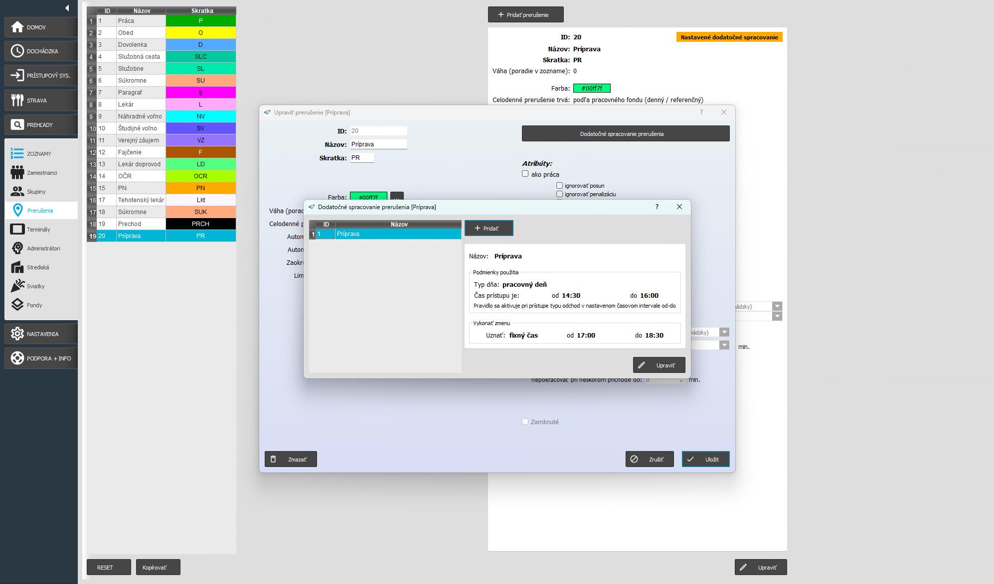 Dodatočné spracovanie prerušenia Príprava