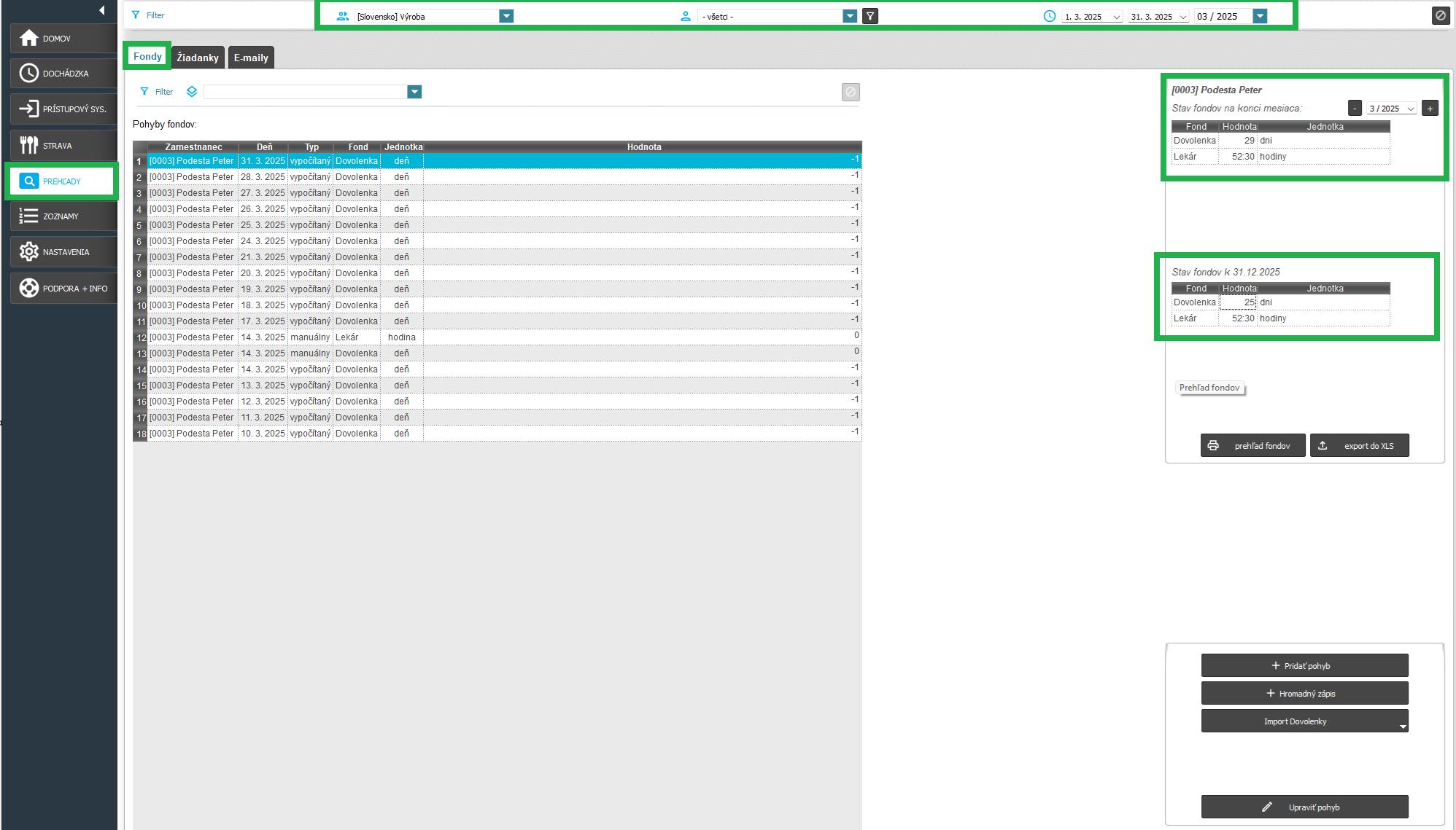 Prehľady - fondy