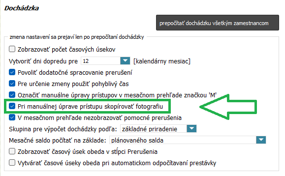 Pri manuálnej úprave prístupu zachovať fotografiu