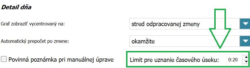 Limit pre uznanie časového úseku