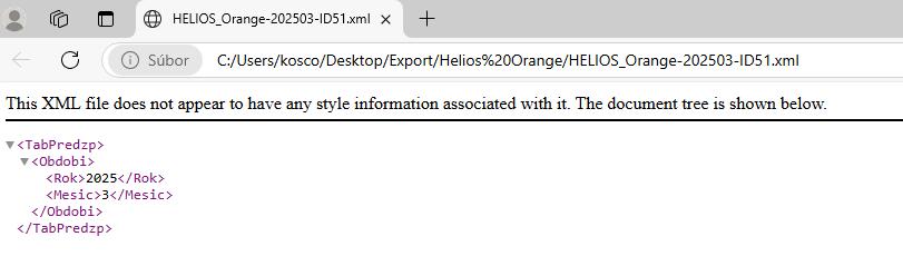 Helios Orange - výstupný súbor