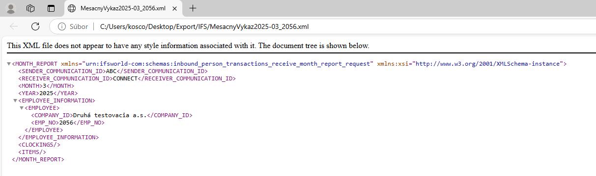 IFS - výstupný súbor