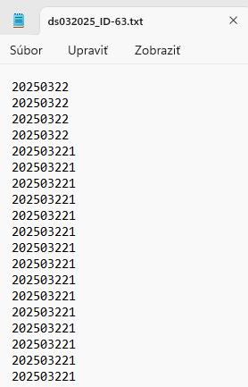 MRP Universal - Výstupný súbor