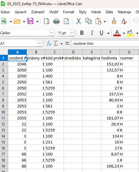 Softip - výstupný súbor