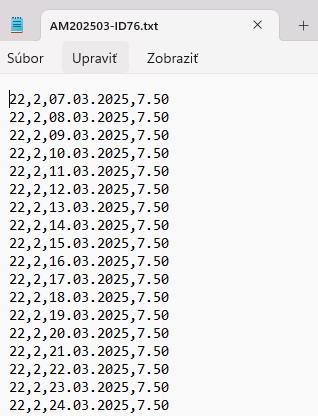 Sunsoft - výstupný súbor