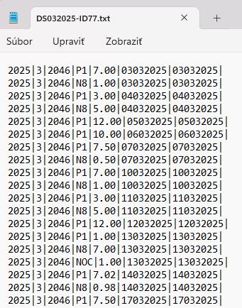 TP Soft - Výstupný súbor