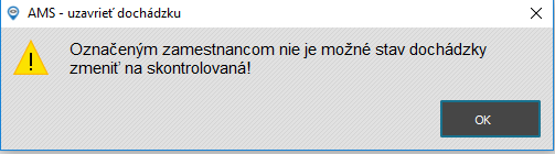 hlasenie nie je mozne zmenit stav