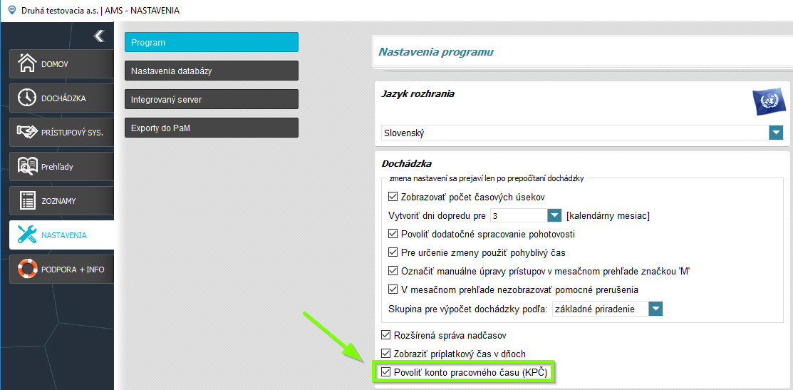 nastavenei dochadzky povolenie kpc