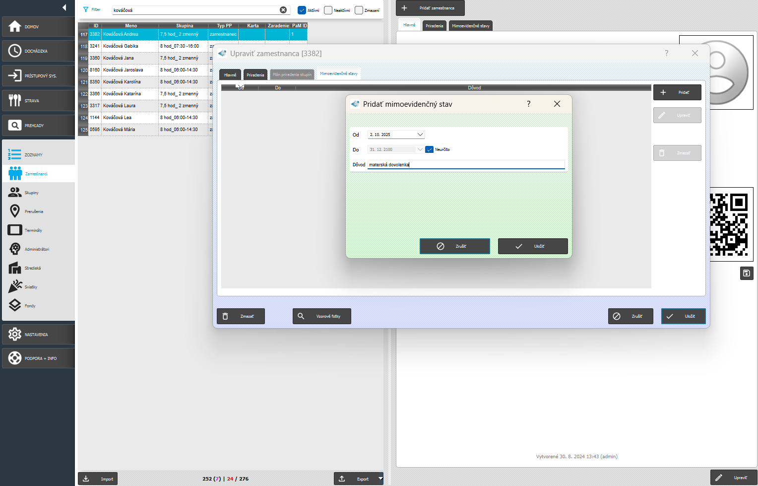 Priradenia mimoevidenčného stavu