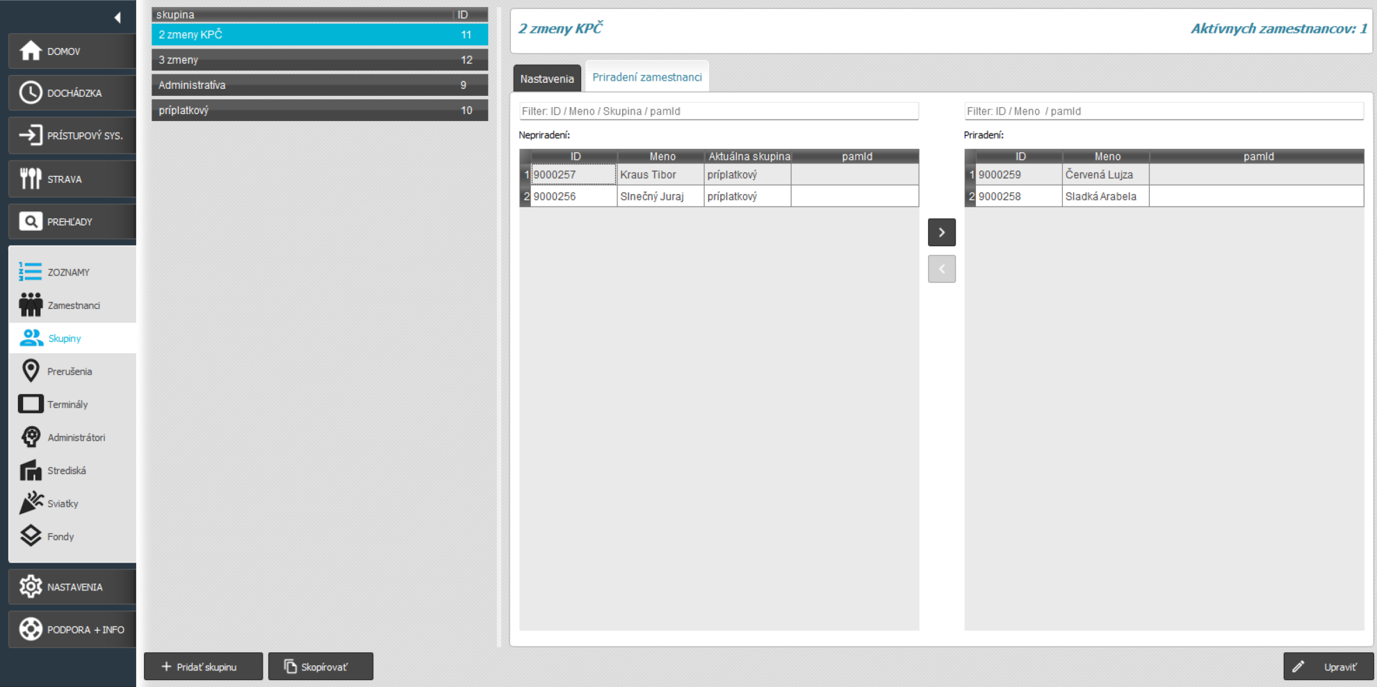 Nastavenie správneho počítania dochádzky
