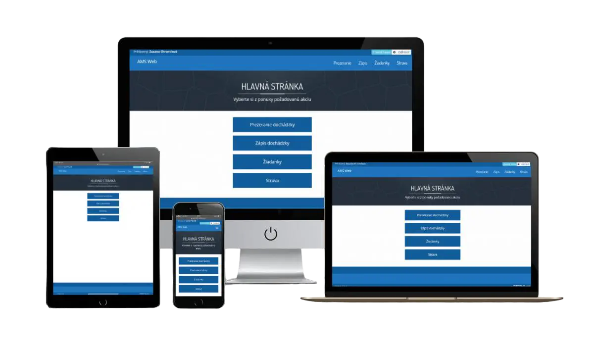Web terminal zobrazenie na zariadeniach